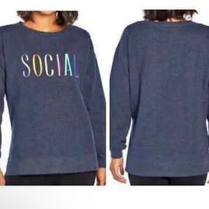 NWT Wildfox, super soft Social sweater sweatshirt  Sz Large